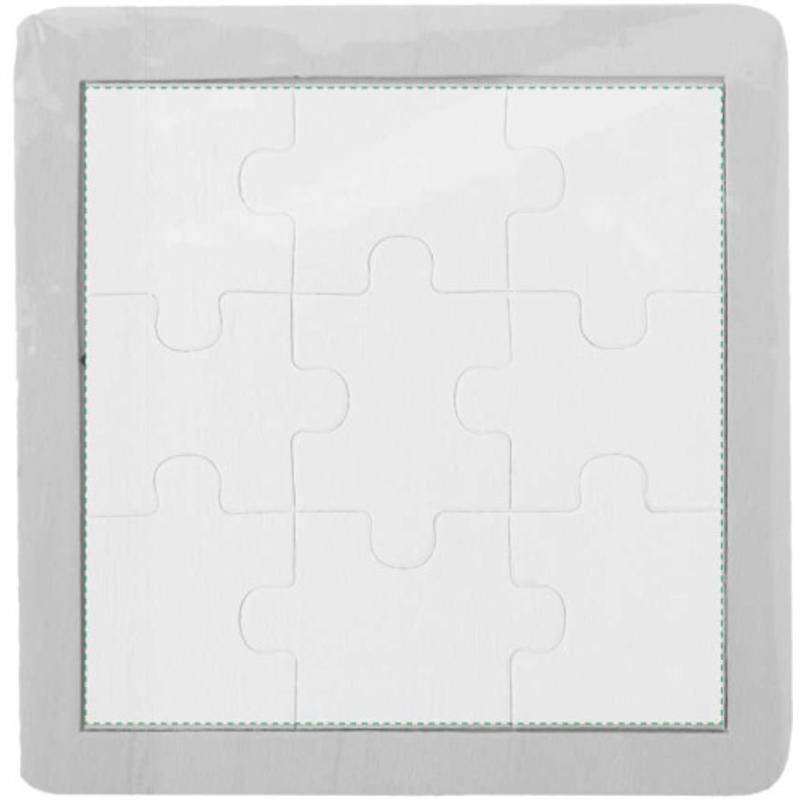 Dřevěné devítidílné puzzle, hnědá Dřevěné devítidílné puzzle, hnědá