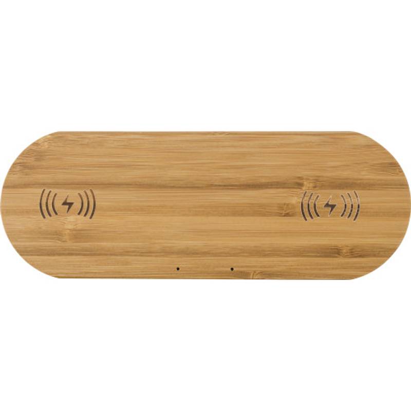 Bambusová bezdrátová nabíječka, hnědá Bambusová bezdrátová nabíječka, hnědá