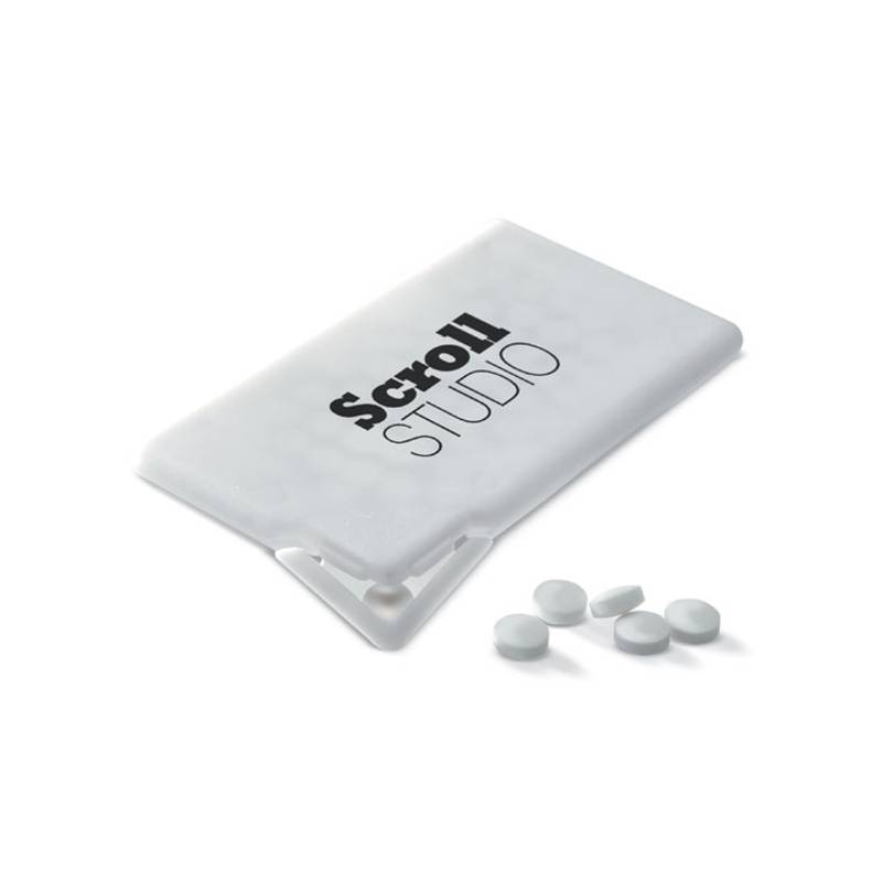 Bonbóny v krabičce ve tvaru kreditní karty, bílá Bonbóny v krabičce ve tvaru kreditní karty, bílá