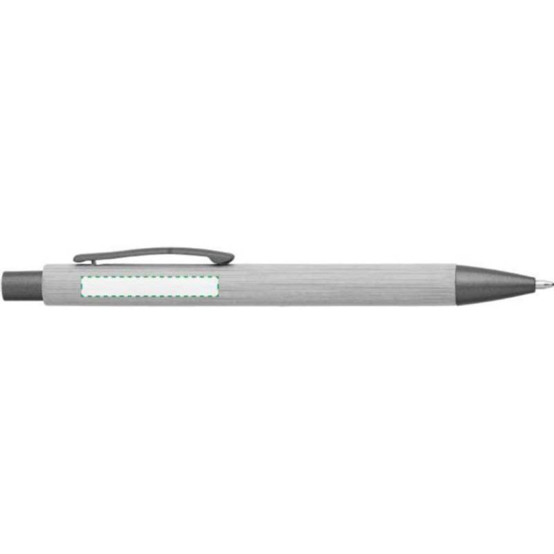 Bambusové, plastové guľôčkové pero, gun metal Bambusové, plastové guľôčkové pero, gun metal