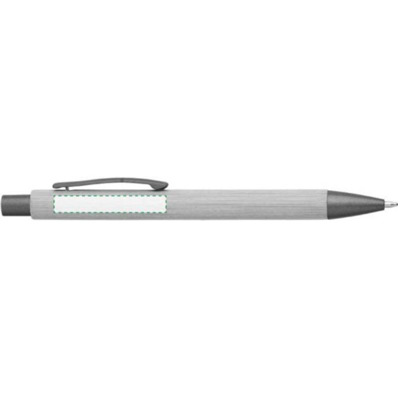 Bambusové, plastové guľôčkové pero, gun metal Bambusové, plastové guľôčkové pero, gun metal