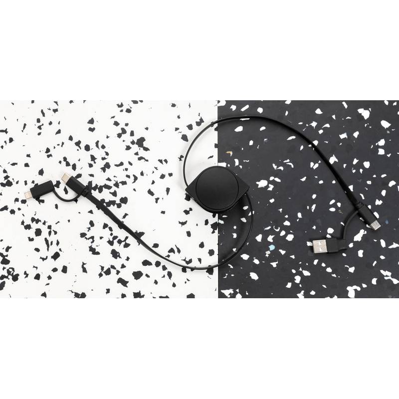 Nabíjací kábel 6 v 1 z RCS recyklovaného plastu a TPE Nabíjací kábel 6 v 1 z RCS recyklovaného plastu a TPE