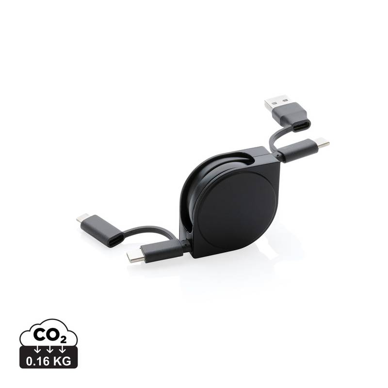 Nabíjací kábel 6 v 1 z RCS recyklovaného plastu a TPE Nabíjací kábel 6 v 1 z RCS recyklovaného plastu a TPE