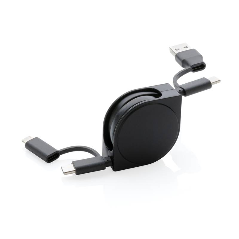 Nabíjací kábel 6 v 1 z RCS recyklovaného plastu a TPE Nabíjací kábel 6 v 1 z RCS recyklovaného plastu a TPE