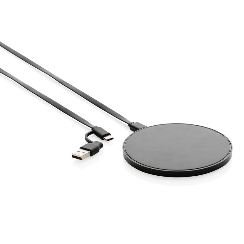 Bezdrôtová nabíjačka 10W z RCS recyklovaného plastu Bezdrôtová nabíjačka 10W z RCS recyklovaného plastu