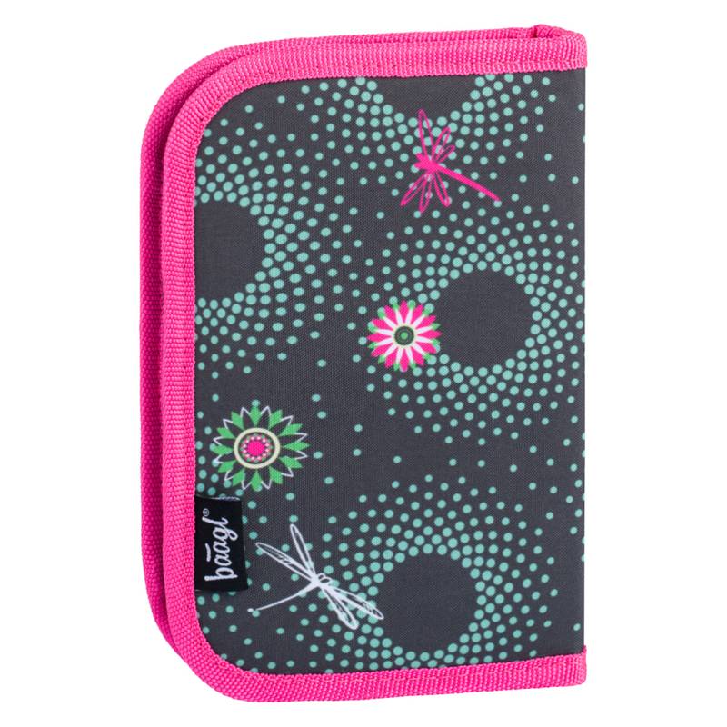 BAAGL - Školní penál klasik Květiny BAAGL - Školní penál klasik Květiny