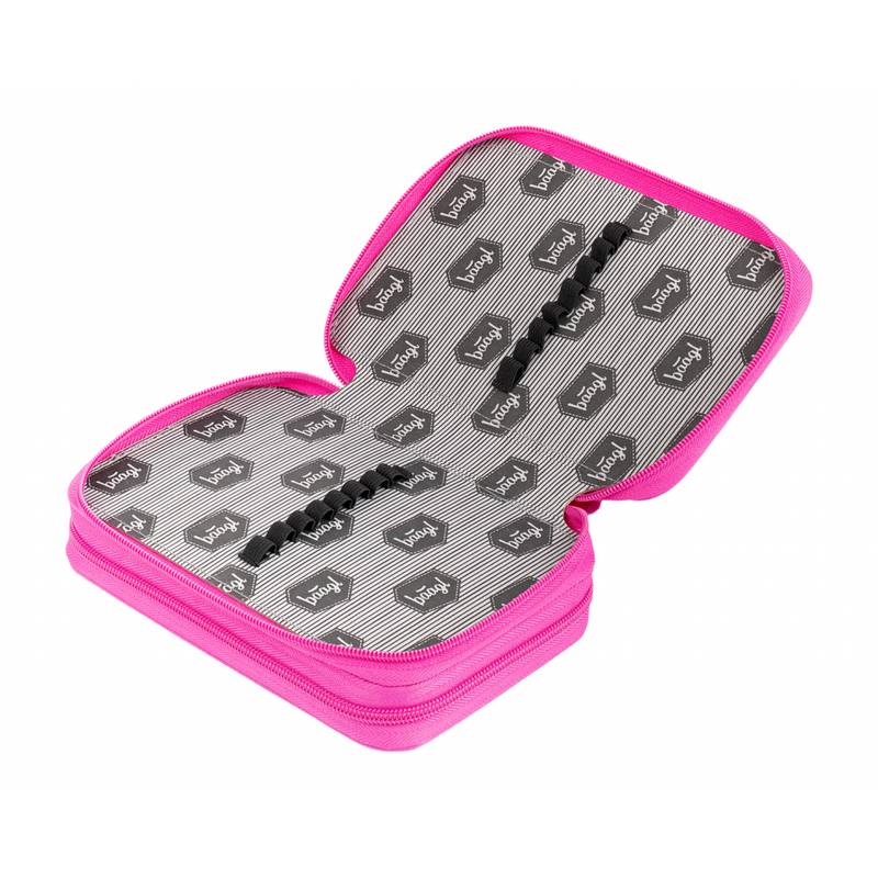 BAAGL - Školní penál dvoupatrový Logo růžový BAAGL - Školní penál dvoupatrový Logo růžový