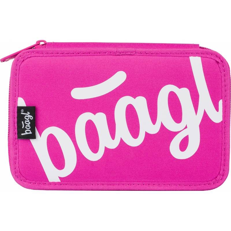 BAAGL - Školní penál dvoupatrový Logo růžový BAAGL - Školní penál dvoupatrový Logo růžový