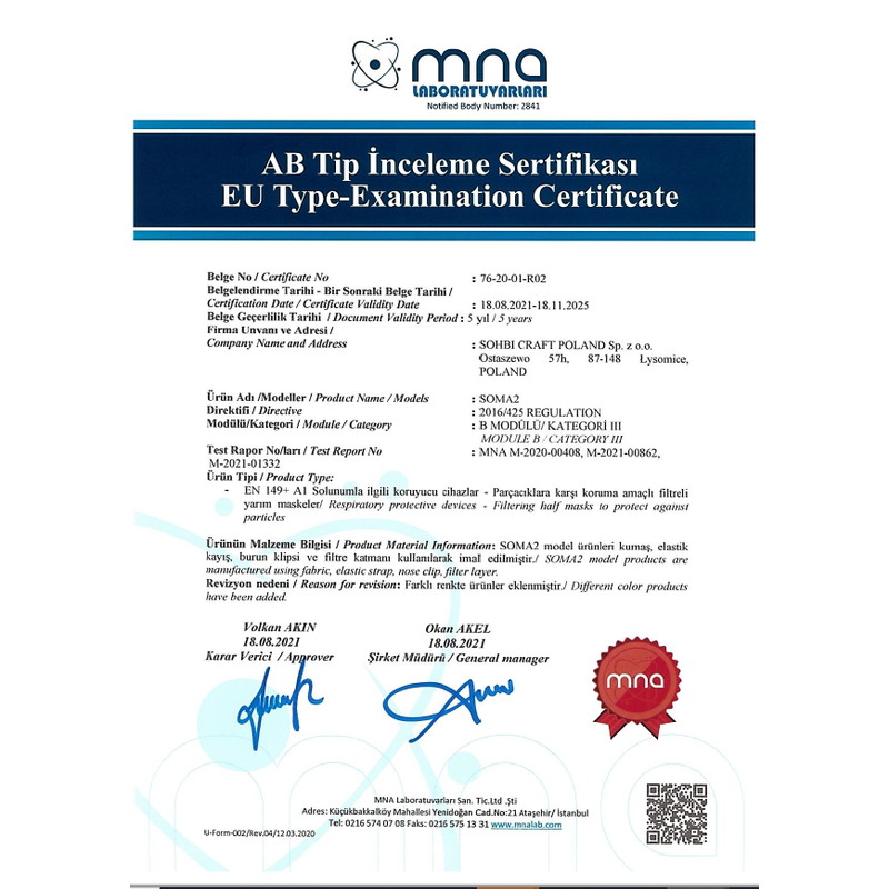 FFP2 respirátor, zelená FFP2 respirátor, zelená
