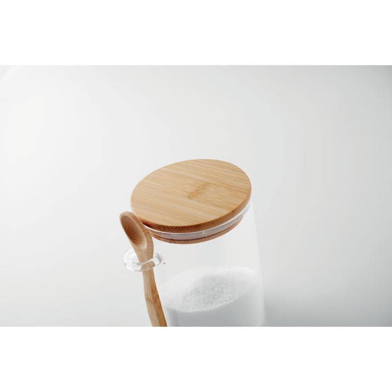 BOROSPOON sklenená dóza s bambusovým uzáverom BOROSPOON sklenená dóza s bambusovým uzáverom