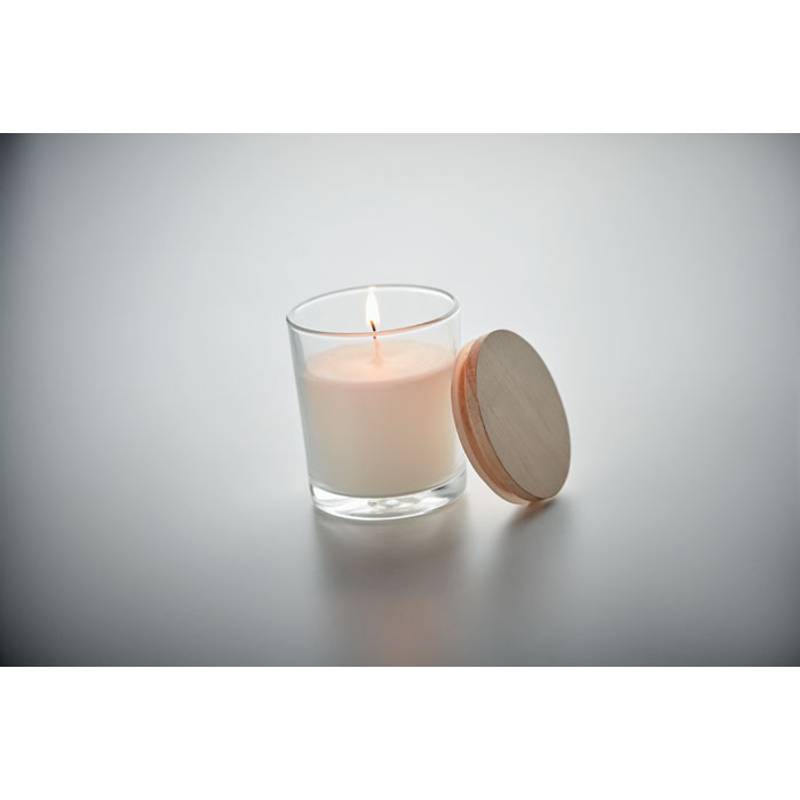 ANCIENT vonná sviečka v pohári s bambusovým viečkom, hnedá ANCIENT vonná sviečka v pohári s bambusovým viečkom, hnedá