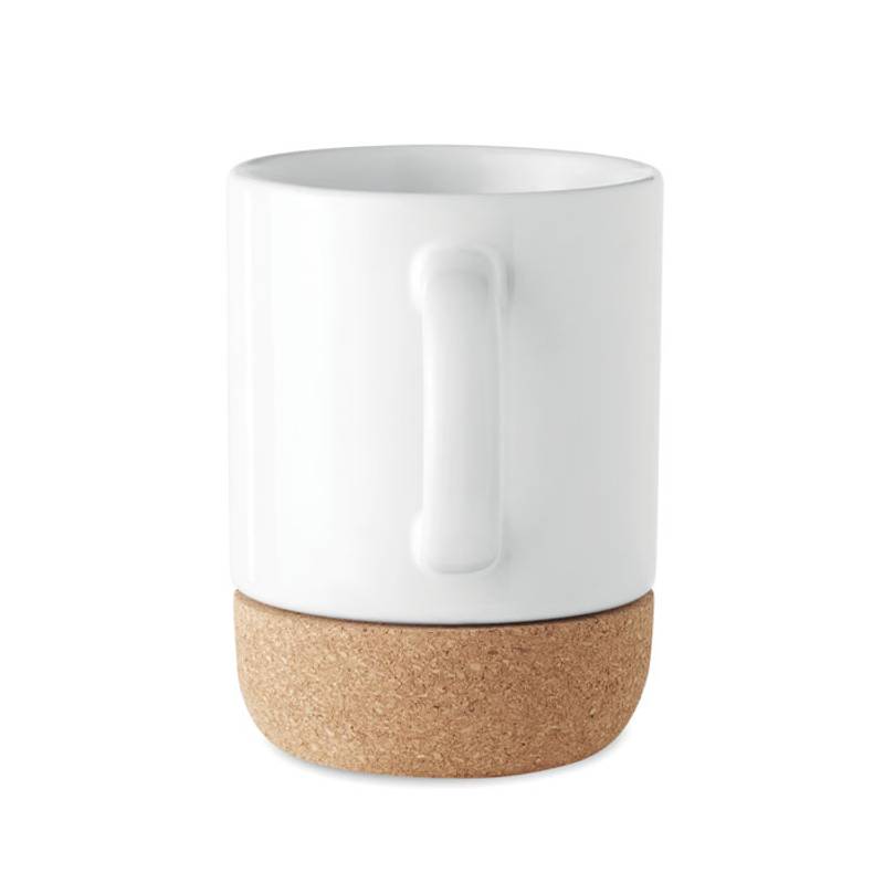 SUBCORK keramický hrnek s korkovým spodkem, 300ml, bílá / hnědá SUBCORK keramický hrnek s korkovým spodkem, 300ml, bílá / hnědá