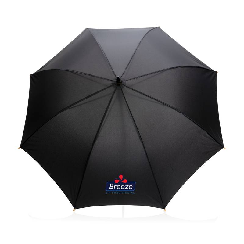 23 "bambusový auto-open deštník Impact ze 190T Rpety AWARE ™, černá