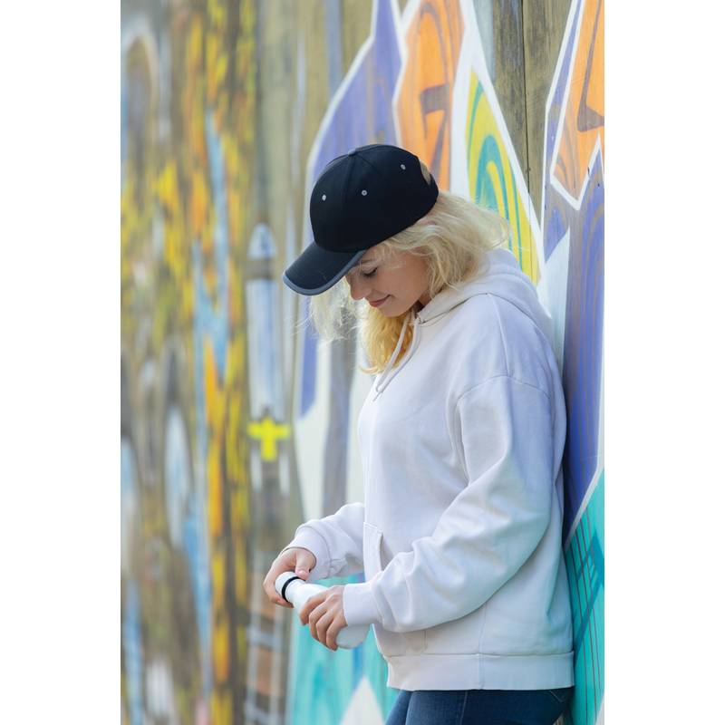 6 dílná kontrastní kšiltovka Impact z 280g rec. bavlny AWARE, černá 6 dílná kontrastní kšiltovka Impact z 280g rec. bavlny AWARE, černá