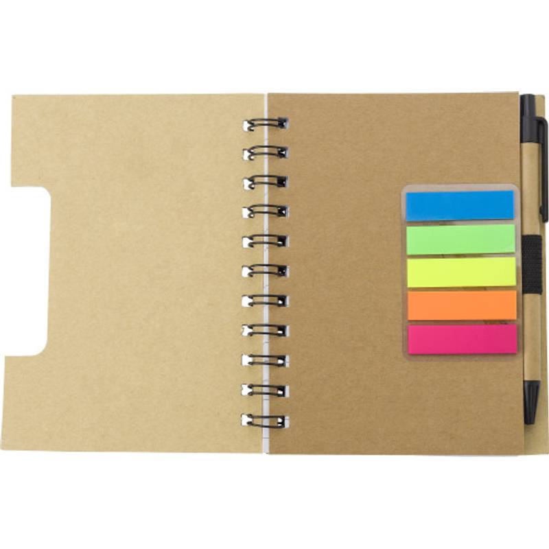 Zápisník s kuličkovým perem, hnědá Zápisník s kuličkovým perem, hnědá