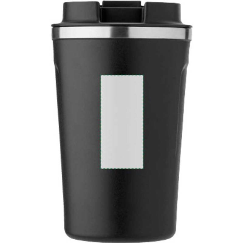 Nerezový dvoustěnný hrnek, 380 ml, černá. Nerezový dvoustěnný hrnek, 380 ml, černá.