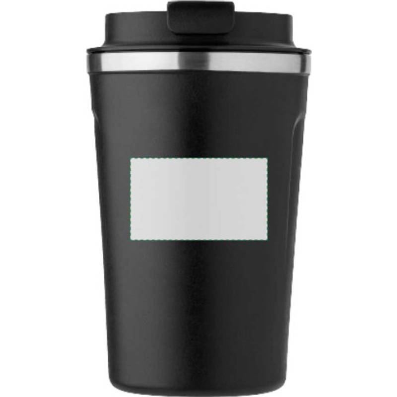 Nerezový dvoustěnný hrnek, 380 ml, černá. Nerezový dvoustěnný hrnek, 380 ml, černá.