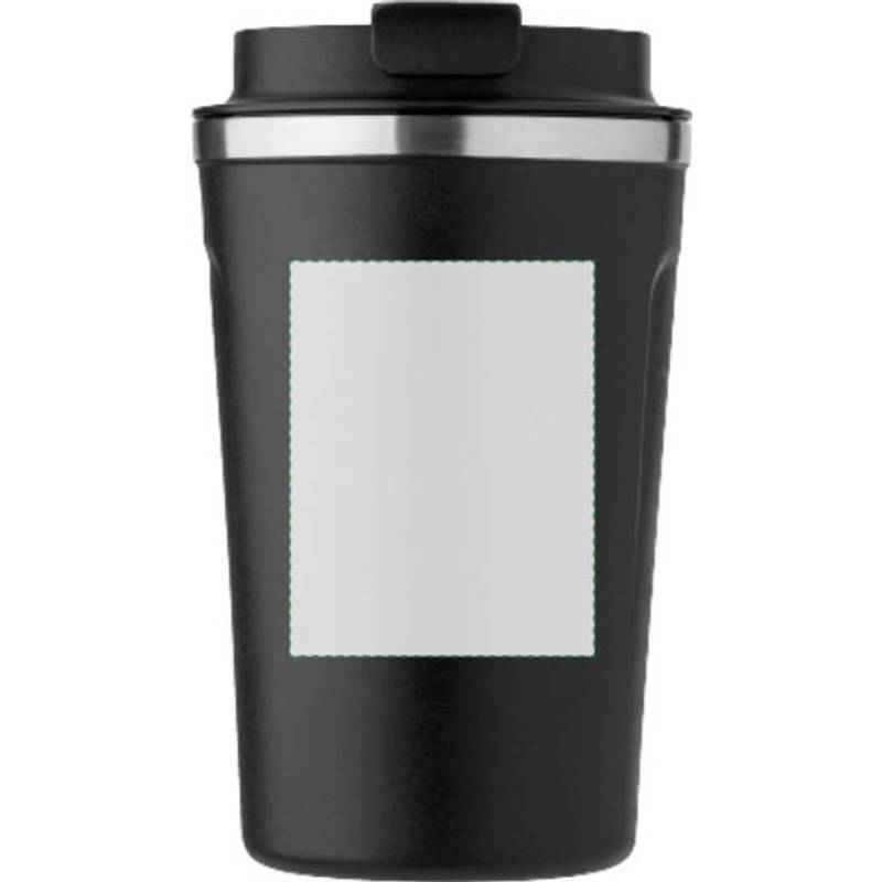 Nerezový dvoustěnný hrnek, 380 ml, černá. Nerezový dvoustěnný hrnek, 380 ml, černá.