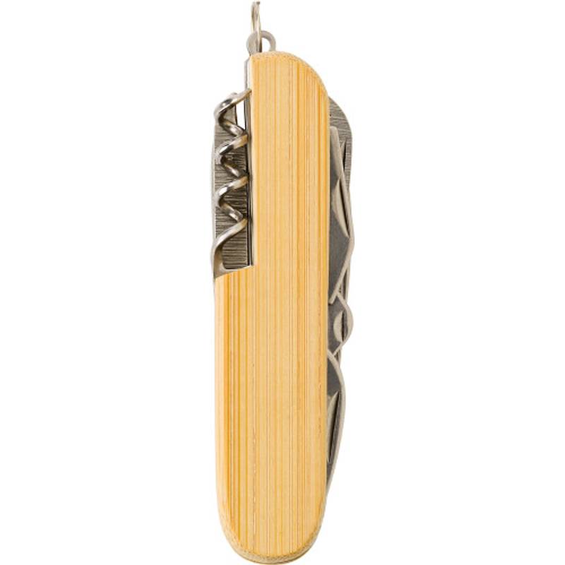 Bambusový vreckový nožík, hnedá