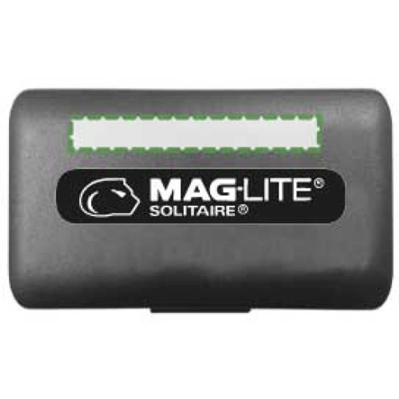 Hliníkové kapesní svítilna Solitaire, černá Hliníkové kapesní svítilna Solitaire, černá