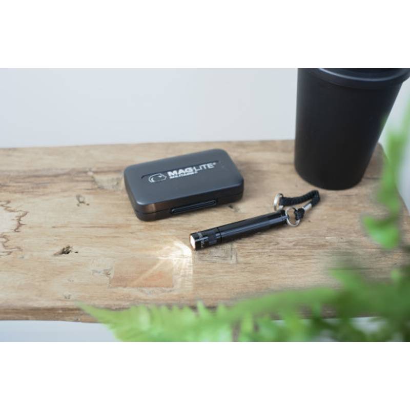 Hliníkové kapesní svítilna Solitaire, černá Hliníkové kapesní svítilna Solitaire, černá