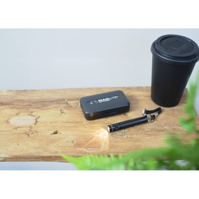 Hliníkové kapesní svítilna Solitaire, černá Hliníkové kapesní svítilna Solitaire, černá