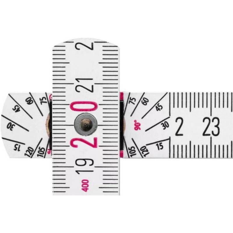 Dřevěný skládací metr Stabila, 2m, bílá Dřevěný skládací metr Stabila, 2m, bílá