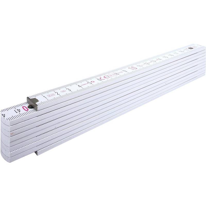 Dřevěný skládací metr Stabila, 2m, bílá Dřevěný skládací metr Stabila, 2m, bílá