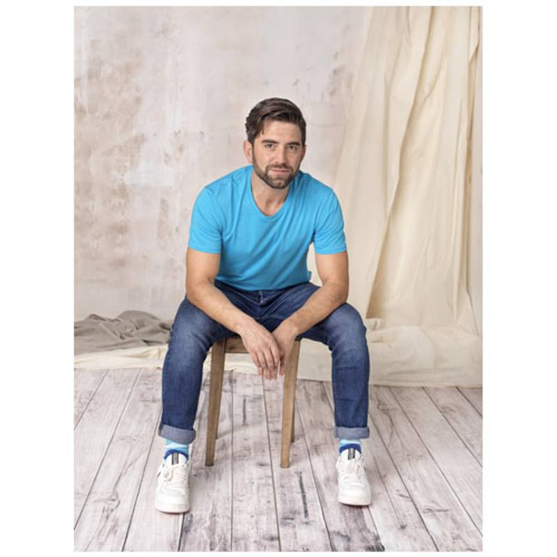 Pánske organické tričko Azurite s krátkym rukávom GOTS, svetlo modrá, M Pánske organické tričko Azurite s krátkym rukávom GOTS, svetlo modrá, M