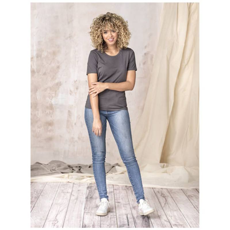 Azuritové dámské organické tričko GOTS s krátkým rukávem, světle modrá, S Azuritové dámské organické tričko GOTS s krátkým rukávem, světle modrá, S