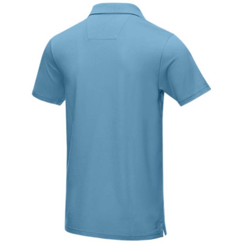 Pánske organické polo tričko GOTS s krátkym rukávom, svetlomodrá, M Pánske organické polo tričko GOTS s krátkym rukávom, svetlomodrá, M