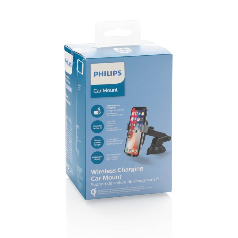 10W bezdrôtovo nabíjací držiak telefónu do auta Philips
