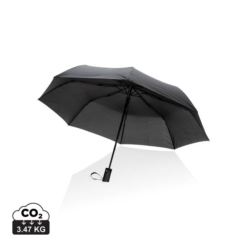 21" auto-open dáždnik Impact zo 190T RPET AWARE™, čierna 21" auto-open dáždnik Impact zo 190T RPET AWARE™, čierna