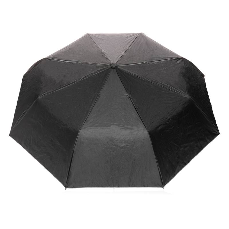 21" dvojfarebný dáždnik Impact zo 190T pongee RPET AWARE™, strieborná