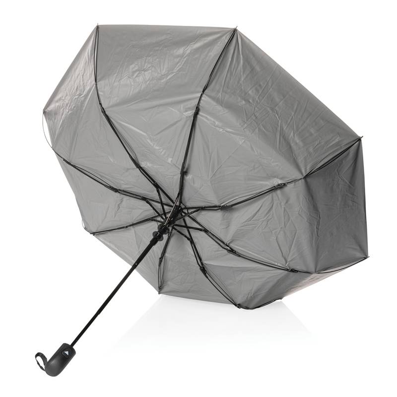 21" dvojfarebný dáždnik Impact zo 190T pongee RPET AWARE™, strieborná