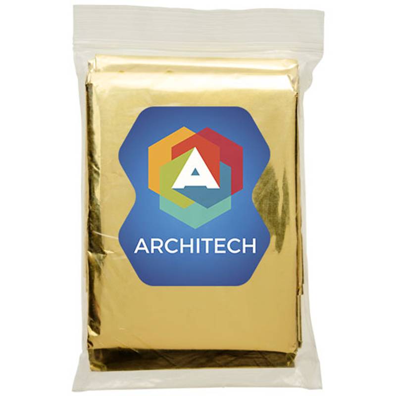 2účelová núdzová prikrývka Frederik, zlatá 2účelová núdzová prikrývka Frederik, zlatá