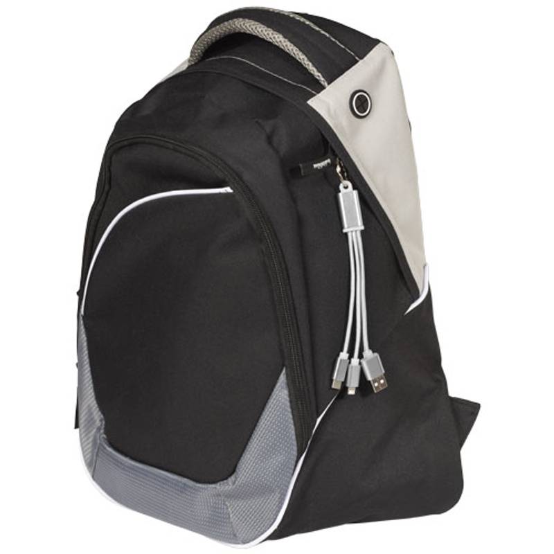 Kovový 3 v 1 nabíjací kábel s krúžkom na kľúče, strieborná Kovový 3 v 1 nabíjací kábel s krúžkom na kľúče, strieborná