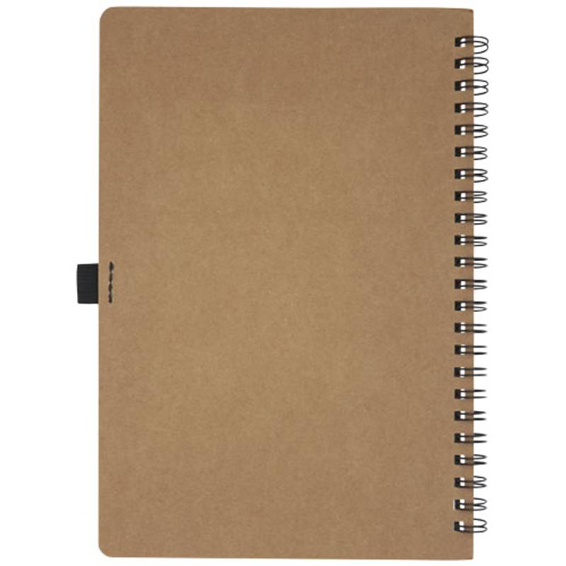 Poznámkový blok Bullet s očkom na pero, A5, 70 listový, recyklovaný kartón, natural Poznámkový blok Bullet s očkom na pero, A5, 70 listový, recyklovaný kartón, natural