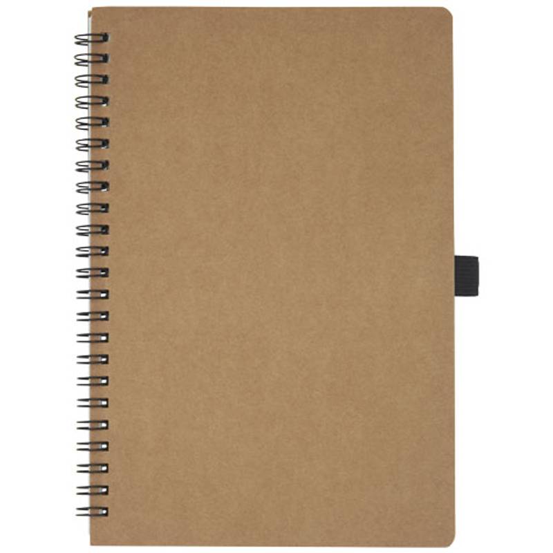 Poznámkový blok Bullet s očkom na pero, A5, 70 listový, recyklovaný kartón, natural Poznámkový blok Bullet s očkom na pero, A5, 70 listový, recyklovaný kartón, natural