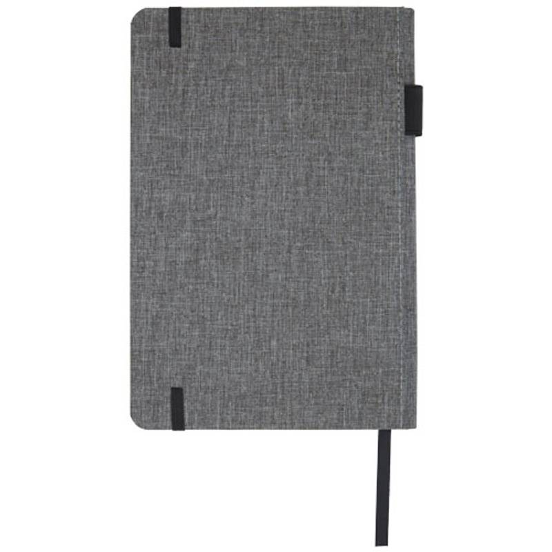 Zápisník A5 Orin, 96 listov, 70 g / m², látka RPET, sivá Zápisník A5 Orin, 96 listov, 70 g / m², látka RPET, sivá