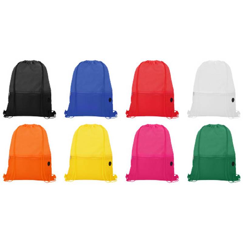 Batoh so sťahovacou šnúrkou zo sieťky Oriole, 210D polyester., čierna Batoh so sťahovacou šnúrkou zo sieťky Oriole, 210D polyester., čierna