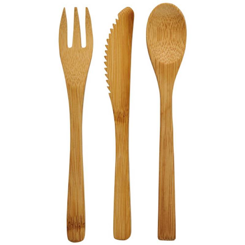 Sada príborov z bambusu Celuk, béžová Sada príborov z bambusu Celuk, béžová