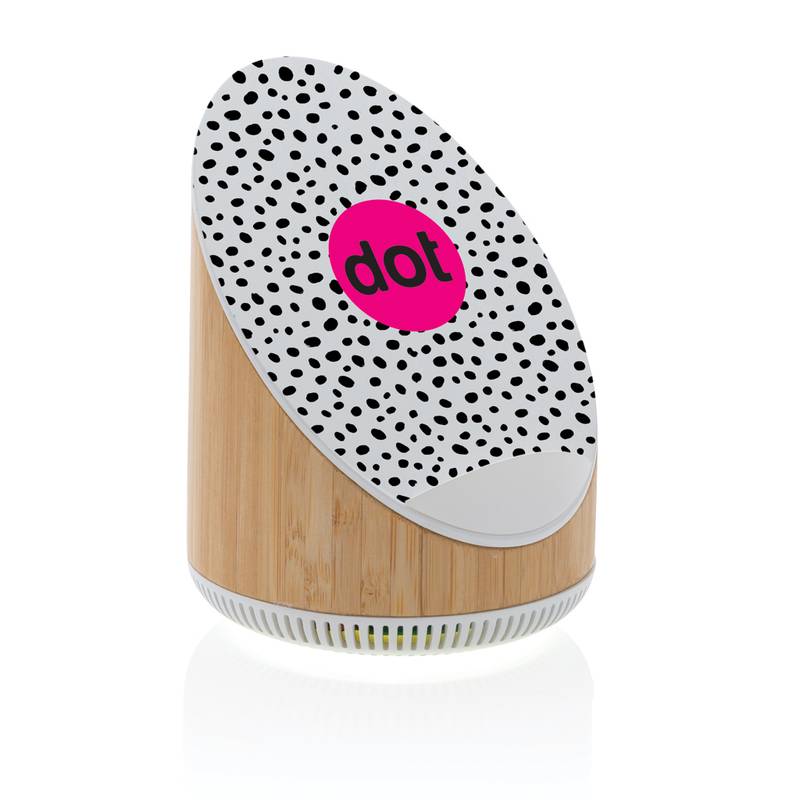 Bambusový reproduktor Ovate 5W s bezdrôtovou nabíjačkou 15W Bambusový reproduktor Ovate 5W s bezdrôtovou nabíjačkou 15W