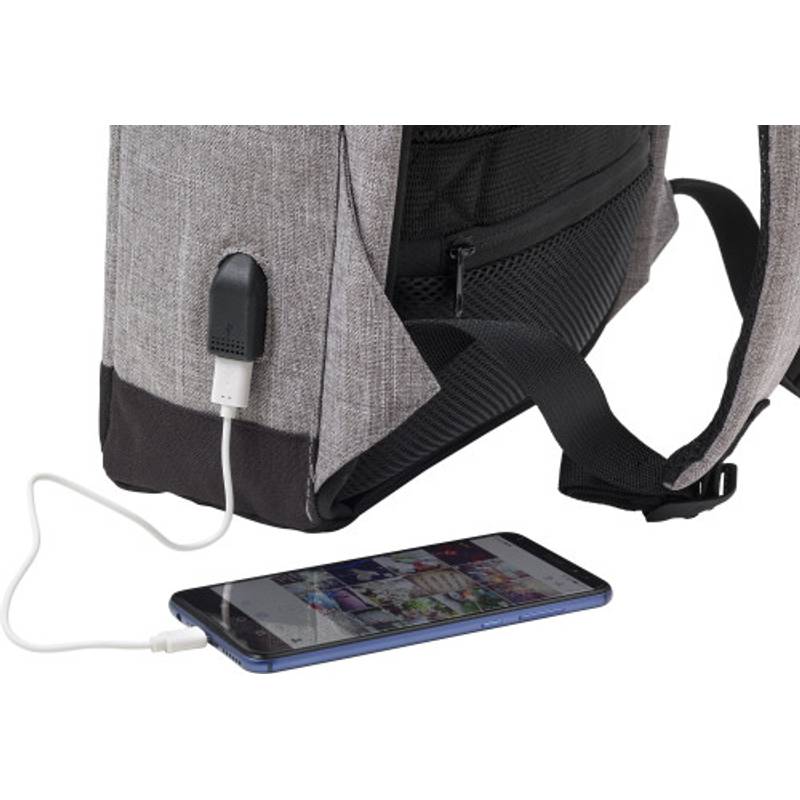 KEFUR cestovný batoh so vstupom pre USB, sivá KEFUR cestovný batoh so vstupom pre USB, sivá