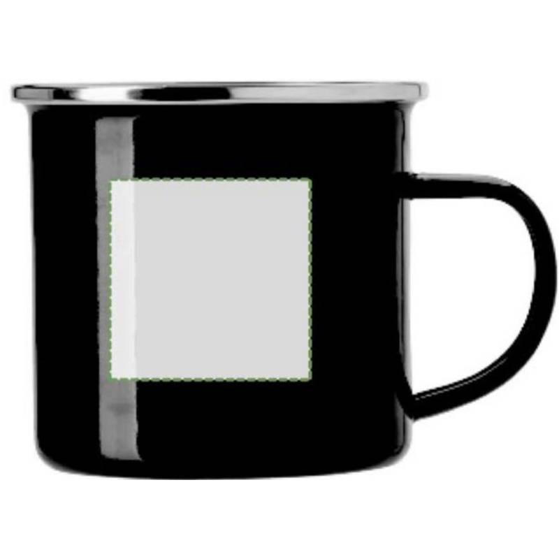 Smaltovaný hrnček (350 ml), čierna Smaltovaný hrnček (350 ml), čierna