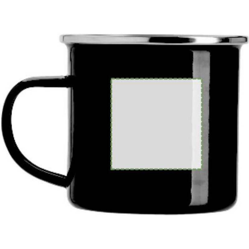 Smaltovaný hrnček (350 ml), čierna Smaltovaný hrnček (350 ml), čierna