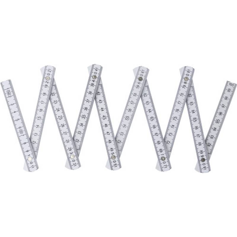 Plastový skladací metr, bílá Plastový skladací metr, bílá