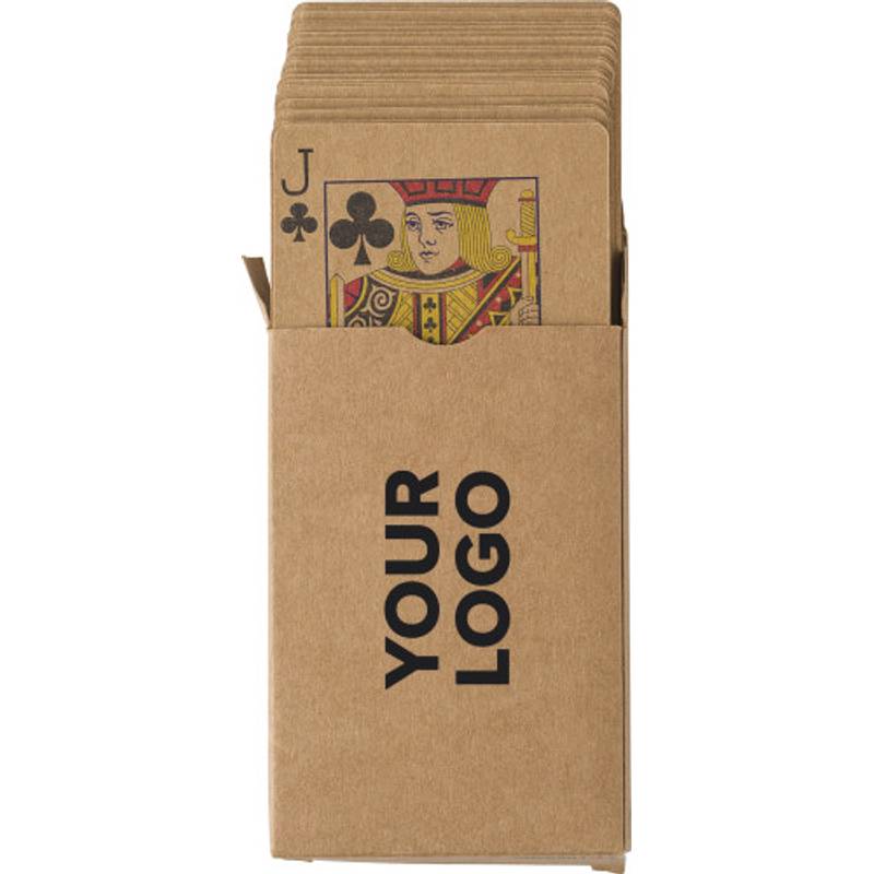 Hracie karty z recyklovaného papiera, hnedá Hracie karty z recyklovaného papiera, hnedá