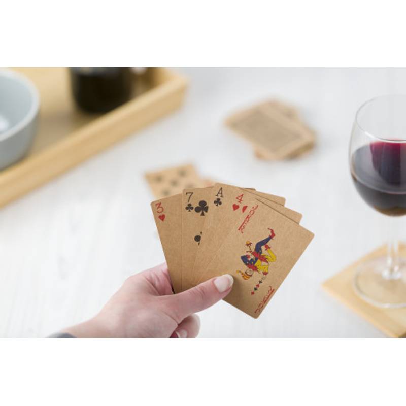 Hracie karty z recyklovaného papiera, hnedá Hracie karty z recyklovaného papiera, hnedá