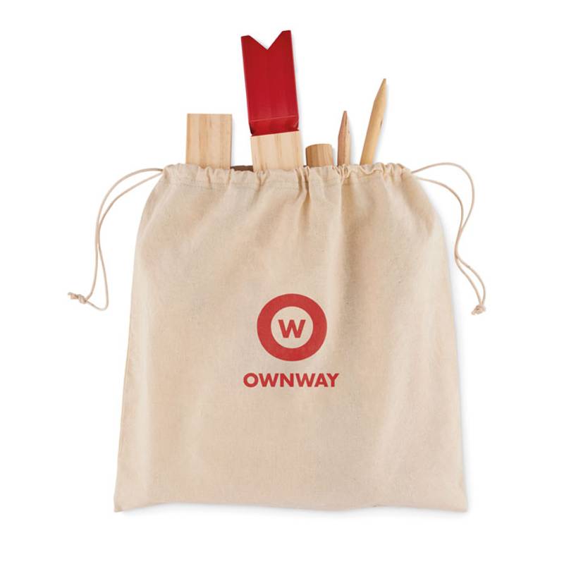 KING Drevená vonkajšia hádzacia hra , hnedá KING Drevená vonkajšia hádzacia hra , hnedá